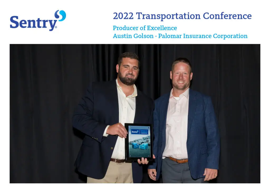 Palomar Insurance Earns Sentry Transportation Award 1